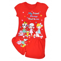 20-2004208 "MY FRIEND", костюм для девочки, 4-8 лет, красный 20-2004208 "MY FRIEND", костюм для девочки, 4-8 лет, красный